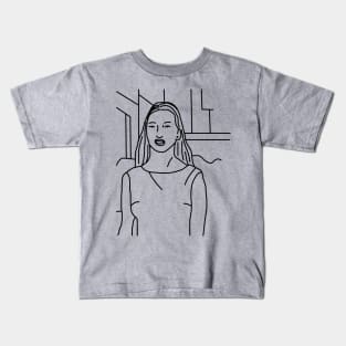 Distracted Boyfriend Meme and his Distraction Outline Kids T-Shirt